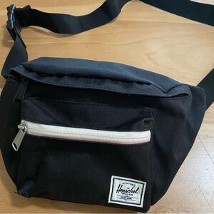 Herschel Supply Company Black Belt Bag Black Red stripe